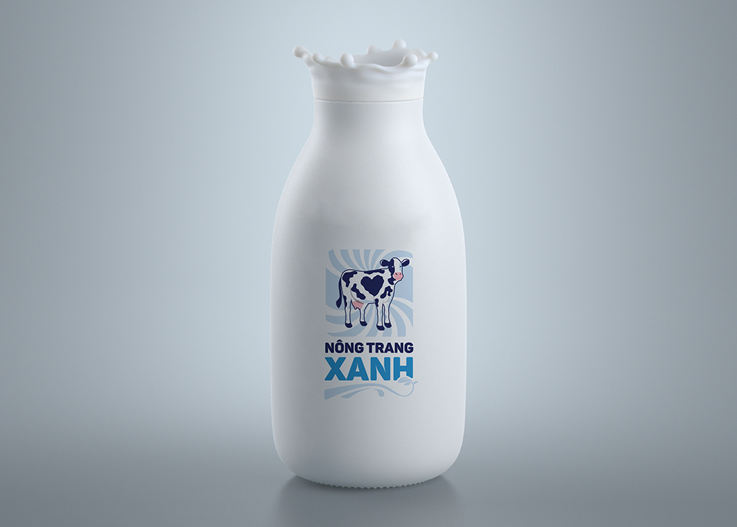 NÔNG TRANG XANH - Thiết kế logo thương hiệu sữa tươi Nông Trang Xanh